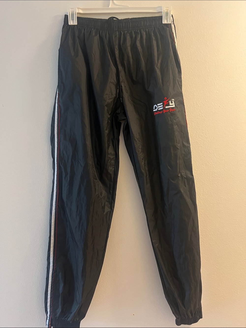 Women’s Black Track Pants with Side Stripe